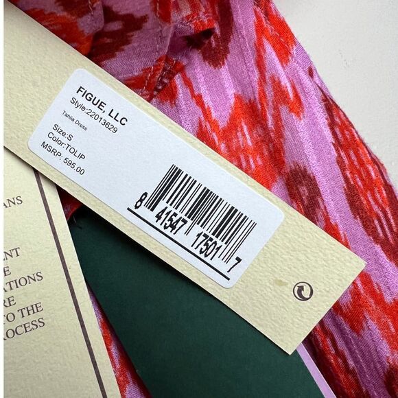 Figue Tahlia Ruffle Flutter Sleeve High-Low Dress NWT Sz. S - Picture 7 of 11